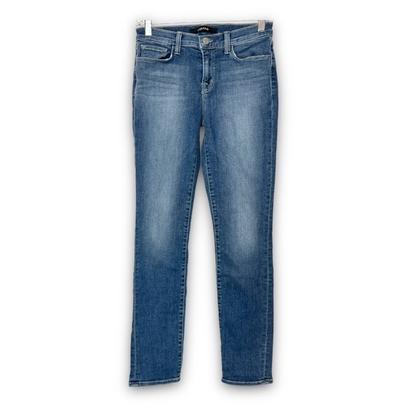 J. BRAND Premium Stretch Denim Medium Wash Ankle Crop Leggings Skinny Jeans 27 - Picture 3 of 7